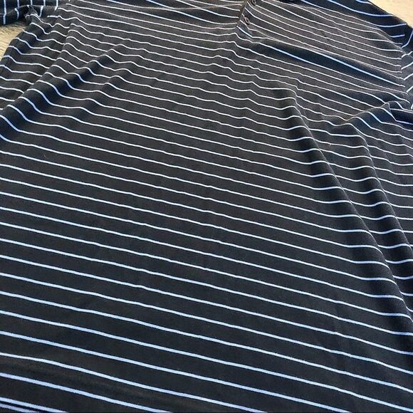 Vtg 90’s Nike Tiger Woods OG Logo Dri-Fit Striped Polo Golf Shirt Men’s XL - Picture 2 of 5